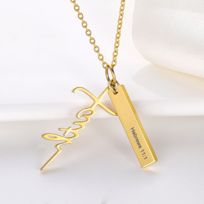 Hebrews 11:1 Necklace