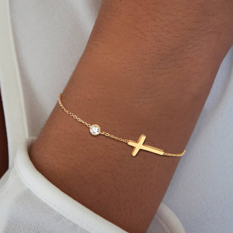 Sideway Cross Necklace